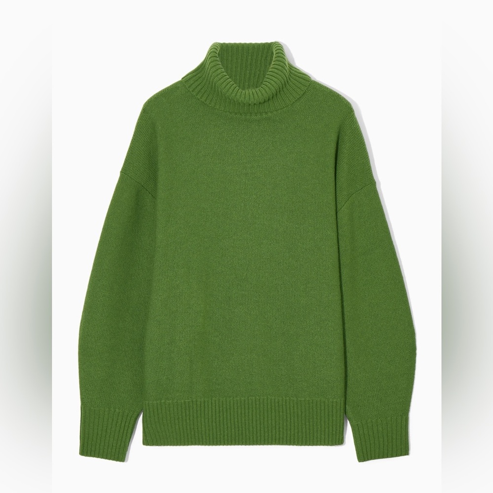 COS Green Turtleneck Sweater